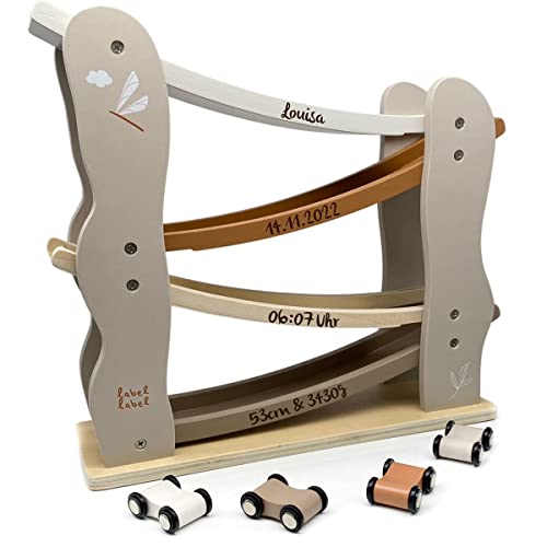 Label Label Kugelbahn inkl. Autos Nougat - personalisierbar I Geschenk zur Geburt & Taufe I Handmade Holzspielzeug ab 1 Jahr I Personalisierte Geschenke Baby I Rennbahn mit Name & Geburtsdaten Label Label Kugelbahn inkl. Autos Nougat - personalisierbar I Geschenk zur Geburt & Taufe I Handmade Holzspielzeug ab 1 Jahr I Personalisierte Geschenke Baby I Rennbahn mit Name & Geburtsdaten von KIDSLINO