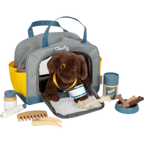 Hund mit Tasche und Pflege Set, Personalisiert mit Namen, 15-teiliges Haustier-Spielzeug für Kinder ab 2 Jahren, Rollenspiel Set für Tierpflege, 12600 Hund mit Tasche und Pflege Set, Personalisiert mit Namen, 15-teiliges Haustier-Spielzeug für Kinder ab 2 Jahren, Rollenspiel Set für Tierpflege, 12600 von KIDSLINO