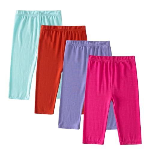 Fußball-Leggings für Mädchen, 4 Stück, elastisch, hohe Taille, bauchfrei, Multipack, Flare Bell Bootcut, Capri, Übergröße, Schulhose, athletischer Tanz, Yoga, Sportbekleidung, Laufen, Radfahren Fußball-Leggings für Mädchen, 4 Stück, elastisch, hohe Taille, bauchfrei, Multipack, Flare Bell Bootcut, Capri, Übergröße, Schulhose, athletischer Tanz, Yoga, Sportbekleidung, Laufen, Radfahren von KIDSZJA