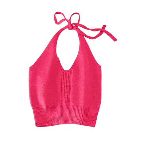 KIDSZJA Ärmelloses Stretch-Shirt für Mädchen, einfarbig, bauchfrei, für Sport, Laufen und Fitnessstudio, schnell trocknend, feuchtigkeitsableitend, Neckholder, Tanktop, gerippt, gestrickt KIDSZJA Ärmelloses Stretch-Shirt für Mädchen, einfarbig, bauchfrei, für Sport, Laufen und Fitnessstudio, schnell trocknend, feuchtigkeitsableitend, Neckholder, Tanktop, gerippt, gestrickt von KIDSZJA