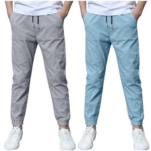 KIDSZJA All My Orders Hose für Jungen, Bio-Baumwolle, 2-teilig, Baumwoll-Leinenhose, weiches Jersey, Lounge-Jogger, Kordelzug, hohe Taille, Manschetten, Knöchel, Reisen und Zuhause, Lounging-Geschenke KIDSZJA All My Orders Hose für Jungen, Bio-Baumwolle, 2-teilig, Baumwoll-Leinenhose, weiches Jersey, Lounge-Jogger, Kordelzug, hohe Taille, Manschetten, Knöchel, Reisen und Zuhause, Lounging-Geschenke von KIDSZJA