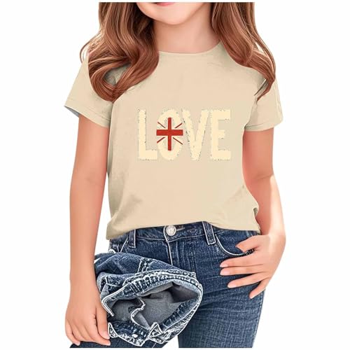 KIDSZJA Bluse für Mädchen, Großbritannien, England, Fußball, Weltmeisterschaft, schnelltrocknend, atmungsaktiv, Bio-Baumwolle, dehnbar, Union Jack-Kleidung, britische Flagge, Baumwollhemden KIDSZJA Bluse für Mädchen, Großbritannien, England, Fußball, Weltmeisterschaft, schnelltrocknend, atmungsaktiv, Bio-Baumwolle, dehnbar, Union Jack-Kleidung, britische Flagge, Baumwollhemden von KIDSZJA