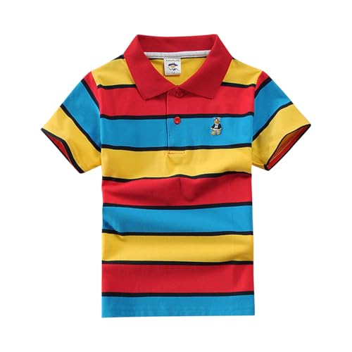 KIDSZJA Bluse für Mädchen, Revers, gestreift, klassisches Oberteil, Knopfleiste, Poloshirt, bequem und gemütlich, Sommer, Baumwolle, Komfort, kurzärmelig, Kinderkleidung, Schule, Partys, Hochzeiten KIDSZJA Bluse für Mädchen, Revers, gestreift, klassisches Oberteil, Knopfleiste, Poloshirt, bequem und gemütlich, Sommer, Baumwolle, Komfort, kurzärmelig, Kinderkleidung, Schule, Partys, Hochzeiten von KIDSZJA