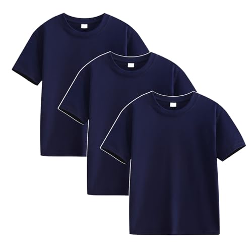KIDSZJA Bluse für Mädchen, klassisch, Schule, bequem, Alltagskleidung, Kinderkleidung, Baumwolle, einfarbig, weiche Baumwolle, lässiges Oberteil, 3 Stück, Basic-T-Shirts, Shirt, trendig, atmungsaktiv KIDSZJA Bluse für Mädchen, klassisch, Schule, bequem, Alltagskleidung, Kinderkleidung, Baumwolle, einfarbig, weiche Baumwolle, lässiges Oberteil, 3 Stück, Basic-T-Shirts, Shirt, trendig, atmungsaktiv von KIDSZJA