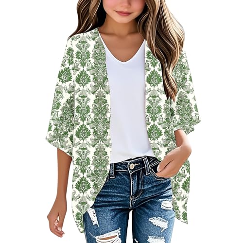 KIDSZJA Blusen für Mädchen, Großbritannien, Sommer, bequem, lockerer Tanzkurs, Spielzeit Tops für Teenager, trendiges Blumenmuster, Longline, Swing, LSF 50+, niedliche Kleidung, bequem und leicht KIDSZJA Blusen für Mädchen, Großbritannien, Sommer, bequem, lockerer Tanzkurs, Spielzeit Tops für Teenager, trendiges Blumenmuster, Longline, Swing, LSF 50+, niedliche Kleidung, bequem und leicht von KIDSZJA