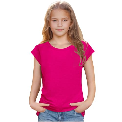KIDSZJA Blusen für Mädchen, Großbritannien, bequem und leicht, kurzärmelig, einfarbig, Rundhalsausschnitt, Sommertage und Spielzeit, Grundkleidung, Tanzkurse, Spielzeit, Geburtstagsgeschenk, 2 Jahre KIDSZJA Blusen für Mädchen, Großbritannien, bequem und leicht, kurzärmelig, einfarbig, Rundhalsausschnitt, Sommertage und Spielzeit, Grundkleidung, Tanzkurse, Spielzeit, Geburtstagsgeschenk, 2 Jahre von KIDSZJA