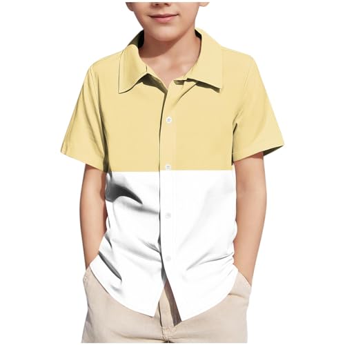 KIDSZJA Blusen für Mädchen, Sommerrevers, kurzärmelig, Knopfleiste, Kragen, Farbblock-Shirt, superweich, bequem, lässig, leicht, Kinderkleidung, Sport, Alltag, 9–10 Jahre KIDSZJA Blusen für Mädchen, Sommerrevers, kurzärmelig, Knopfleiste, Kragen, Farbblock-Shirt, superweich, bequem, lässig, leicht, Kinderkleidung, Sport, Alltag, 9–10 Jahre von KIDSZJA