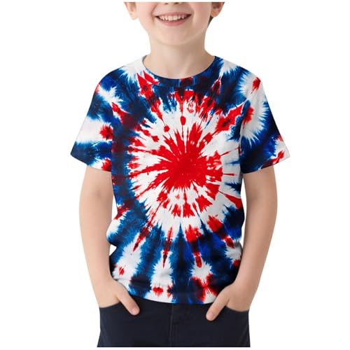 KIDSZJA Blusen für Mädchen, UK, elegant, lässig, empfindliche Haut, kurzärmelig, Basic-Tunika, Oberteil für Teenager, Rundhalsausschnitt, cooler Batikdruck, Sommertage und Spielzeit, bequem und leicht KIDSZJA Blusen für Mädchen, UK, elegant, lässig, empfindliche Haut, kurzärmelig, Basic-Tunika, Oberteil für Teenager, Rundhalsausschnitt, cooler Batikdruck, Sommertage und Spielzeit, bequem und leicht von KIDSZJA