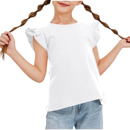 KIDSZJA Blusen für Mädchen, UV-Schutz, LSF 50+, lange Kinderkleidung, Rundhalsausschnitt, Raglan-Tunika, T-Shirt, kurze Ärmel, Vorschule, Freizeitausflüge, Kinder-Top, Rüschenärmel, stilvoll, weich KIDSZJA Blusen für Mädchen, UV-Schutz, LSF 50+, lange Kinderkleidung, Rundhalsausschnitt, Raglan-Tunika, T-Shirt, kurze Ärmel, Vorschule, Freizeitausflüge, Kinder-Top, Rüschenärmel, stilvoll, weich von KIDSZJA