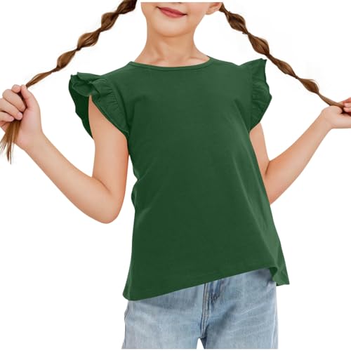 KIDSZJA Blusen für Mädchen, elegant, UV-Schutz, LSF 50+, Rundhalsausschnitt, lange Rüschenärmel, trendig, kurzärmelig, stilvoll, weich, dehnbar, Raglan-Tunika, Vorschule, Freizeitausflüge KIDSZJA Blusen für Mädchen, elegant, UV-Schutz, LSF 50+, Rundhalsausschnitt, lange Rüschenärmel, trendig, kurzärmelig, stilvoll, weich, dehnbar, Raglan-Tunika, Vorschule, Freizeitausflüge von KIDSZJA
