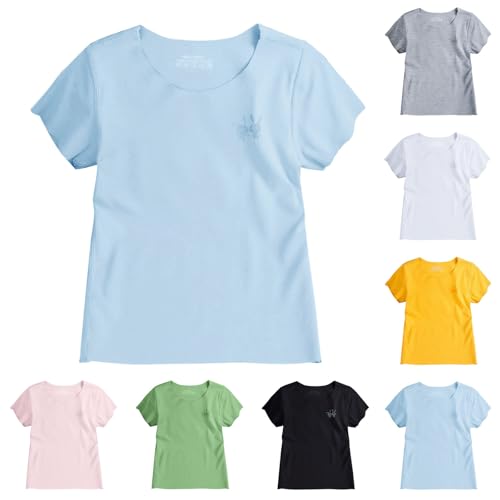 KIDSZJA Blusen für Mädchen, elegant, einfarbig, Tunika, Hemd, Waffelmuster, Sport, Alltag, Schlafen, Spielen, feuchtigkeitsableitend und schnell trocknend, Kinderkleidung, langlebig, dehnbar, leicht KIDSZJA Blusen für Mädchen, elegant, einfarbig, Tunika, Hemd, Waffelmuster, Sport, Alltag, Schlafen, Spielen, feuchtigkeitsableitend und schnell trocknend, Kinderkleidung, langlebig, dehnbar, leicht von KIDSZJA