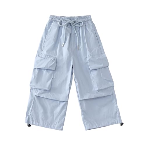 KIDSZJA Cargohose für Mädchen, Kordelzug, elastisch, hohe Taille, Jogging, leger, Baggy, Y2K, Hip-Hop, Fallschirmhose, weites Bein, Baggy-Hose, Softshellhose, Outdoor, Trekking, Vintage, Sommer KIDSZJA Cargohose für Mädchen, Kordelzug, elastisch, hohe Taille, Jogging, leger, Baggy, Y2K, Hip-Hop, Fallschirmhose, weites Bein, Baggy-Hose, Softshellhose, Outdoor, Trekking, Vintage, Sommer von KIDSZJA