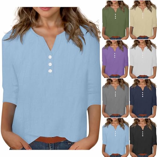 KIDSZJA Clearance-Blusen für Mädchen, einfarbig, langlebig, atmungsaktiv und leicht, Henley, Outdoor, Spielen, Strand, Schule, Freizeitkleidung, Oberteil, Baumwollleinen, Teenagerkleidung, weiche KIDSZJA Clearance-Blusen für Mädchen, einfarbig, langlebig, atmungsaktiv und leicht, Henley, Outdoor, Spielen, Strand, Schule, Freizeitkleidung, Oberteil, Baumwollleinen, Teenagerkleidung, weiche von KIDSZJA