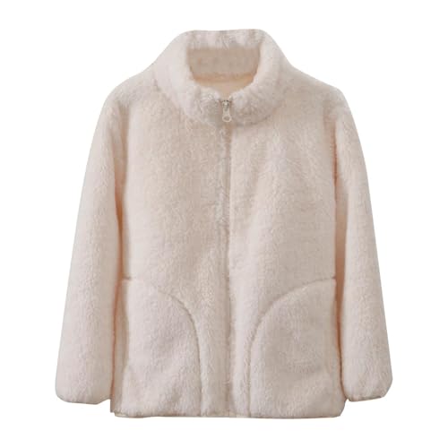 KIDSZJA Fleecejacke für Kinder, Mädchen, Stehkragen, Reißverschluss, flauschige Jacke, Herbst und Winter, warm, weich, Teddy-Sherpa-Mantel mit Taschen, Outwear, Schule KIDSZJA Fleecejacke für Kinder, Mädchen, Stehkragen, Reißverschluss, flauschige Jacke, Herbst und Winter, warm, weich, Teddy-Sherpa-Mantel mit Taschen, Outwear, Schule von KIDSZJA