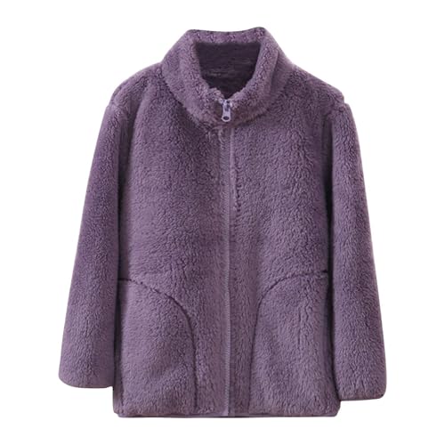 KIDSZJA Fleecejacke für Kinder, Mädchen, Stehkragen, Reißverschluss, flauschige Jacke, Herbst und Winter, warm, weich, Teddy-Sherpa-Mantel mit Taschen, Outwear, Schule KIDSZJA Fleecejacke für Kinder, Mädchen, Stehkragen, Reißverschluss, flauschige Jacke, Herbst und Winter, warm, weich, Teddy-Sherpa-Mantel mit Taschen, Outwear, Schule von KIDSZJA