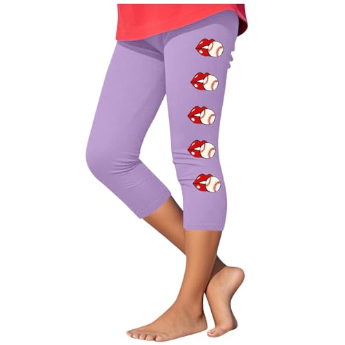 KIDSZJA Fußball-Leggings für Mädchen, Baseball-Grafik, nahtlos, bequem, Gymnastik, Yoga-Outfit, athletischer Tanz, Yoga, Sportbekleidung, hohe Taille, kurze Jogginghose, Caprihose, Laufen, Radfahren KIDSZJA Fußball-Leggings für Mädchen, Baseball-Grafik, nahtlos, bequem, Gymnastik, Yoga-Outfit, athletischer Tanz, Yoga, Sportbekleidung, hohe Taille, kurze Jogginghose, Caprihose, Laufen, Radfahren von KIDSZJA