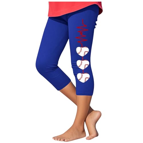 KIDSZJA Fußball-Leggings für Mädchen, hohe Taille, bauchfrei, athletisch, nahtlos, Sommerhose, lässig, bequem, dehnbar, Caprihose, Baseball-Grafik, Yogahose, Sommer, Tanzen und Gymnastik KIDSZJA Fußball-Leggings für Mädchen, hohe Taille, bauchfrei, athletisch, nahtlos, Sommerhose, lässig, bequem, dehnbar, Caprihose, Baseball-Grafik, Yogahose, Sommer, Tanzen und Gymnastik von KIDSZJA