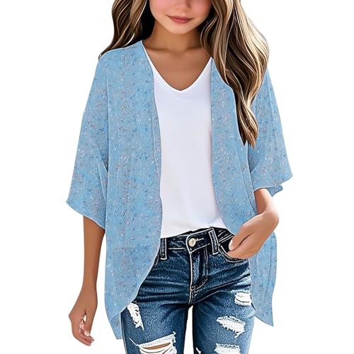 KIDSZJA Hawaiianische Boho-Strickjacken, Tops für Teenager, Sommer, bequem, locker, langer Schwung, UV-Schutzfaktor 50+, Blusen, vorne offen, Strand-Kimono, Hemden, einfarbig, leicht, lässiger KIDSZJA Hawaiianische Boho-Strickjacken, Tops für Teenager, Sommer, bequem, locker, langer Schwung, UV-Schutzfaktor 50+, Blusen, vorne offen, Strand-Kimono, Hemden, einfarbig, leicht, lässiger von KIDSZJA