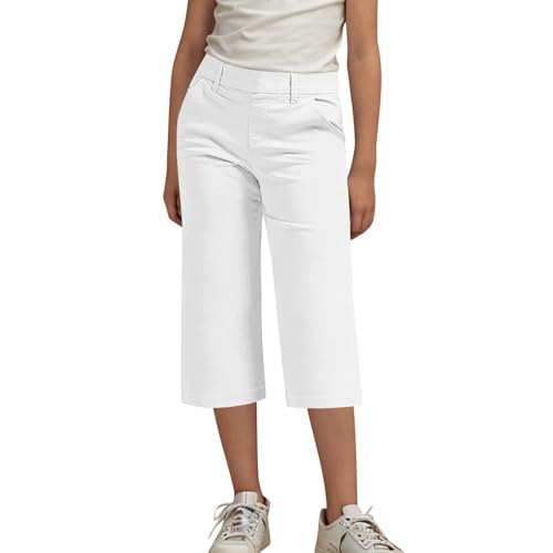 KIDSZJA Jogginghose für Jungen und Mädchen, Bio-Baumwolle, weicher Jersey, Lounge-Jogger, knielang, Bermuda, Capri-Stretch-Twill 2025, hohe Taille, Chino-Hose, Reisen und Zuhause, Lounging von KIDSZJA