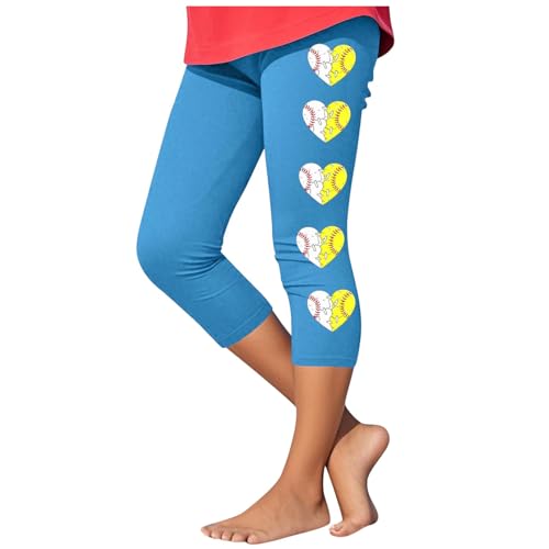 KIDSZJA Jogginghose für Mädchen, Capri, Baseball, Grafik, Laufen, Radfahren, dehnbar, nahtlos, lässig, bequem, hohe Taille, kurze Yoga-Leggings, athletische Gymnastik, Sportbekleidung KIDSZJA Jogginghose für Mädchen, Capri, Baseball, Grafik, Laufen, Radfahren, dehnbar, nahtlos, lässig, bequem, hohe Taille, kurze Yoga-Leggings, athletische Gymnastik, Sportbekleidung von KIDSZJA
