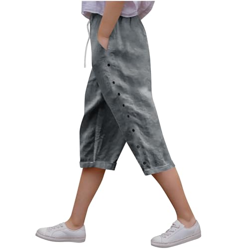KIDSZJA Kinder-Hose, Mädchen, leichte Baumwollmischung, Jogginghose, Kordelzug, elastische Taille, Bermuda-Hose, Sommer, Freizeitkleidung, Baumwoll-Leinenknöpfe, Cropped-Caprihose, atmungsaktiv KIDSZJA Kinder-Hose, Mädchen, leichte Baumwollmischung, Jogginghose, Kordelzug, elastische Taille, Bermuda-Hose, Sommer, Freizeitkleidung, Baumwoll-Leinenknöpfe, Cropped-Caprihose, atmungsaktiv von KIDSZJA