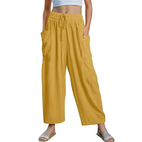KIDSZJA Kinder-Jogginghose für Mädchen, 13 Jahre, Bio-Baumwolle, Fußball-Trainingsanzug, volle Länge, Kordelzug, hohe Taille, weites Bein, Palazzo-Hose, weiches Jersey, Lounge, Reisen und Zuhause KIDSZJA Kinder-Jogginghose für Mädchen, 13 Jahre, Bio-Baumwolle, Fußball-Trainingsanzug, volle Länge, Kordelzug, hohe Taille, weites Bein, Palazzo-Hose, weiches Jersey, Lounge, Reisen und Zuhause von KIDSZJA