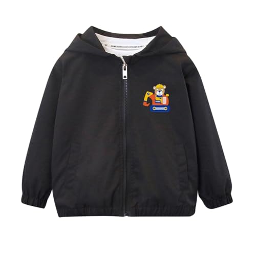 KIDSZJA Kinder-Regenjacke für Jungen, wasserdicht, Bagger, Bär, bedruckt, leicht, Windbreaker, atmungsaktiv, Regenmantel mit Kapuze, für nasses Wetter, Reisen, Schule, 10 Jahre KIDSZJA Kinder-Regenjacke für Jungen, wasserdicht, Bagger, Bär, bedruckt, leicht, Windbreaker, atmungsaktiv, Regenmantel mit Kapuze, für nasses Wetter, Reisen, Schule, 10 Jahre von KIDSZJA