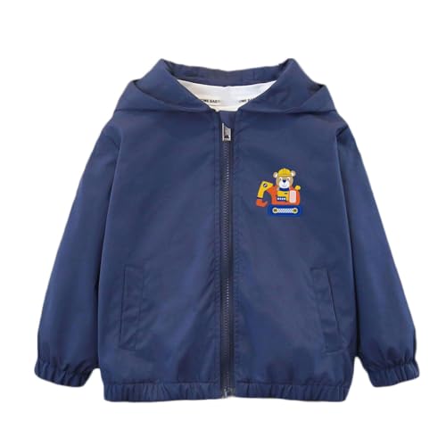 KIDSZJA Kinder-Regenjacke für Jungen, wasserdicht, Bagger, Bär, bedruckt, leicht, Windbreaker, atmungsaktiv, Regenmantel mit Kapuze, nasses Wetter, Reisen, Schule, 5 Jahre KIDSZJA Kinder-Regenjacke für Jungen, wasserdicht, Bagger, Bär, bedruckt, leicht, Windbreaker, atmungsaktiv, Regenmantel mit Kapuze, nasses Wetter, Reisen, Schule, 5 Jahre von KIDSZJA