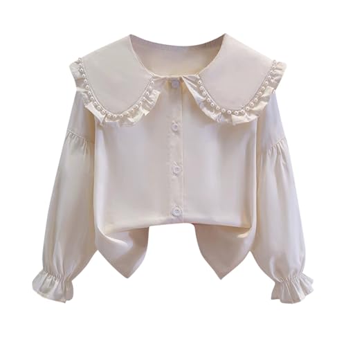 KIDSZJA Kinder-Sweatshirt für Mädchen, Rüschen, Spitze, Kawaii-Hemd, lange Ärmel, niedliches Vintage-Spitzen-Top, Lolita, süßer, viktorianischer Babydoll-Halspullover, Vintage-Party-Kostüm KIDSZJA Kinder-Sweatshirt für Mädchen, Rüschen, Spitze, Kawaii-Hemd, lange Ärmel, niedliches Vintage-Spitzen-Top, Lolita, süßer, viktorianischer Babydoll-Halspullover, Vintage-Party-Kostüm von KIDSZJA