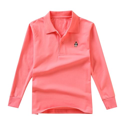 KIDSZJA Kinder-T-Shirt für Mädchen, Sommer, langärmelig, niedliches Outfit, einfarbig, klassisch, lässig, Haut und umweltfreundlich, Teenagerkleidung, Knopfleiste, Polobluse, Revers, UK-Fotoshootings KIDSZJA Kinder-T-Shirt für Mädchen, Sommer, langärmelig, niedliches Outfit, einfarbig, klassisch, lässig, Haut und umweltfreundlich, Teenagerkleidung, Knopfleiste, Polobluse, Revers, UK-Fotoshootings von KIDSZJA