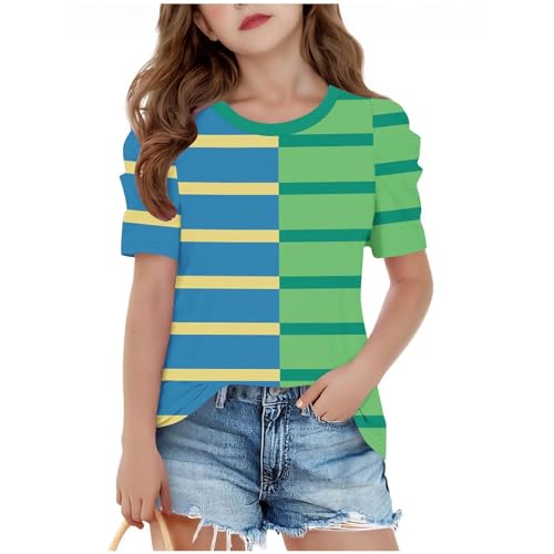 KIDSZJA Kinder-Top, Mädchen, 4 Jahre, Herbst-Winter-Bluse, gestreifte Puffärmel, Sommertage und Spielzeit, Langarm-Shirt, Farbblock, elegant, bequem und leicht, lässig, empfindliche Haut KIDSZJA Kinder-Top, Mädchen, 4 Jahre, Herbst-Winter-Bluse, gestreifte Puffärmel, Sommertage und Spielzeit, Langarm-Shirt, Farbblock, elegant, bequem und leicht, lässig, empfindliche Haut von KIDSZJA