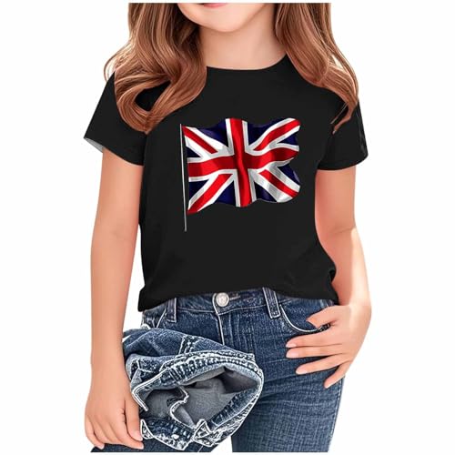 KIDSZJA Kinder-Top, Mädchen, England, Fußball, Weltmeisterschaft, leicht, bequem, Kleidung für Teenager, Konzert-Outfit, Union Jack, Hemd, britische Flagge, Blusen, Sporttag, Sommer, Schulaktivitäten KIDSZJA Kinder-Top, Mädchen, England, Fußball, Weltmeisterschaft, leicht, bequem, Kleidung für Teenager, Konzert-Outfit, Union Jack, Hemd, britische Flagge, Blusen, Sporttag, Sommer, Schulaktivitäten von KIDSZJA