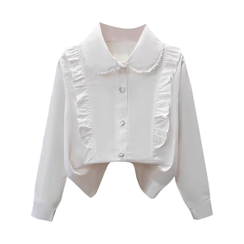 KIDSZJA Kinder-Top, Mädchen, Rüschen, Spitze, Kawaii, Kinderkleidung, langärmelig, Vintage-Party, Kostüm, Hemden, niedliches Vintage-Spitzen-Sweatshirt, Lolita, süßer, viktorianischer Teenager KIDSZJA Kinder-Top, Mädchen, Rüschen, Spitze, Kawaii, Kinderkleidung, langärmelig, Vintage-Party, Kostüm, Hemden, niedliches Vintage-Spitzen-Sweatshirt, Lolita, süßer, viktorianischer Teenager von KIDSZJA