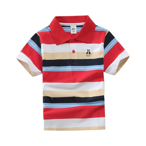 KIDSZJA Kinder-Top, Mädchen, kurzärmelig, Sommer, Baumwolle, bequem, bequem, Revers, Blusen, gestreift, klassisch, Knopfleiste, Polo-Kleidung, Schule, Partys, Hochzeiten, Geburtstagsgeschenke, 12–13 KIDSZJA Kinder-Top, Mädchen, kurzärmelig, Sommer, Baumwolle, bequem, bequem, Revers, Blusen, gestreift, klassisch, Knopfleiste, Polo-Kleidung, Schule, Partys, Hochzeiten, Geburtstagsgeschenke, 12–13 von KIDSZJA