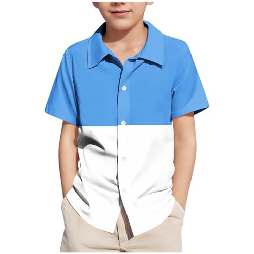 KIDSZJA Kinder-Top für Mädchen, Sommer, superweich, bequem, Knopfleiste, Kragen, Blusen, Revers, Farbblock-T-Shirt, kurzärmelig, lässig, leicht, Sport, Alltag, 13–14 Jahre KIDSZJA Kinder-Top für Mädchen, Sommer, superweich, bequem, Knopfleiste, Kragen, Blusen, Revers, Farbblock-T-Shirt, kurzärmelig, lässig, leicht, Sport, Alltag, 13–14 Jahre von KIDSZJA