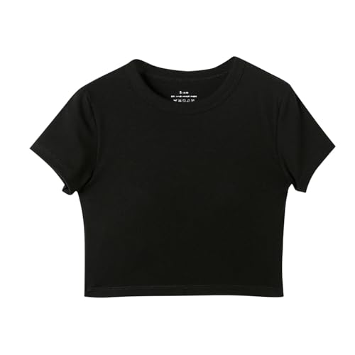 KIDSZJA Kinder-Top für Mädchen, gerippt, gestrickt, weiche Baumwolle, lässig, Rundhalsausschnitt, atmungsaktiv und leicht, Blusen, kurzärmelig, gepolstert, integrierter BH, Kleidung, Outdoor, Spielen KIDSZJA Kinder-Top für Mädchen, gerippt, gestrickt, weiche Baumwolle, lässig, Rundhalsausschnitt, atmungsaktiv und leicht, Blusen, kurzärmelig, gepolstert, integrierter BH, Kleidung, Outdoor, Spielen von KIDSZJA