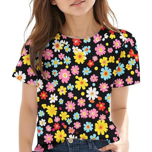 KIDSZJA Kinderkleidung für Mädchen, Tunika, Gänseblümchen, bedruckt, kurzärmelig, Rundhalsausschnitt, Blusen, für Strandtage, Outdoor-Aktivitäten, modisch, praktisch, Top, cooler Sonnenschutz LSF 50+ KIDSZJA Kinderkleidung für Mädchen, Tunika, Gänseblümchen, bedruckt, kurzärmelig, Rundhalsausschnitt, Blusen, für Strandtage, Outdoor-Aktivitäten, modisch, praktisch, Top, cooler Sonnenschutz LSF 50+ von KIDSZJA
