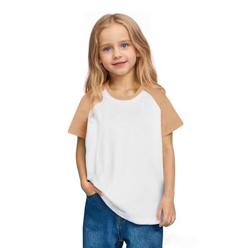 KIDSZJA Kinderkleidung für Mädchen, bequeme Baumwolle, Freizeitkleidung, Oberteil, weich, atmungsaktiv, Sommer, kurzärmelig, Blusen, Farbblock, Rundhalsausschnitt, T-Shirt, Festivals und Urlaubsfotos KIDSZJA Kinderkleidung für Mädchen, bequeme Baumwolle, Freizeitkleidung, Oberteil, weich, atmungsaktiv, Sommer, kurzärmelig, Blusen, Farbblock, Rundhalsausschnitt, T-Shirt, Festivals und Urlaubsfotos von KIDSZJA