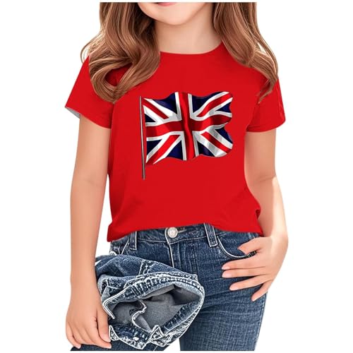KIDSZJA Kinderkleidung für Mädchen, britische Flagge, Konzert-Outfit, Oberteile, Union Jack, England, Fußball, Weltmeisterschaft, Blusen, Großbritannien, elegant, leicht, bequem, Baumwoll-Shirt KIDSZJA Kinderkleidung für Mädchen, britische Flagge, Konzert-Outfit, Oberteile, Union Jack, England, Fußball, Weltmeisterschaft, Blusen, Großbritannien, elegant, leicht, bequem, Baumwoll-Shirt von KIDSZJA