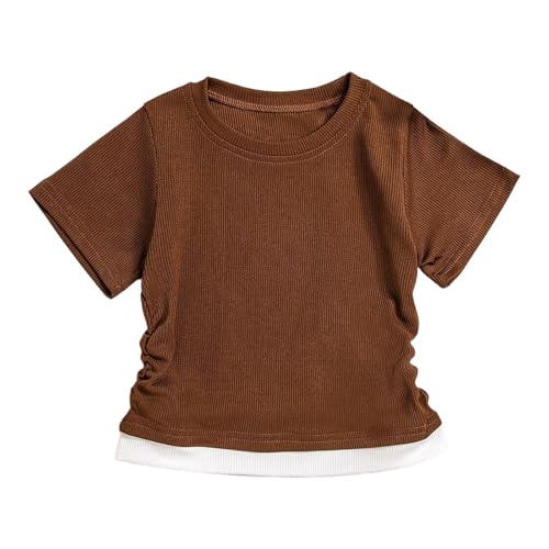 KIDSZJA Kinderkleidung für Mädchen, seitlich gedreht, Rundhalsausschnitt, trendig, kurzärmelig, für Sommertage und Spielzeit, bauchfrei, bequem und leicht, für empfindliche Haut KIDSZJA Kinderkleidung für Mädchen, seitlich gedreht, Rundhalsausschnitt, trendig, kurzärmelig, für Sommertage und Spielzeit, bauchfrei, bequem und leicht, für empfindliche Haut von KIDSZJA