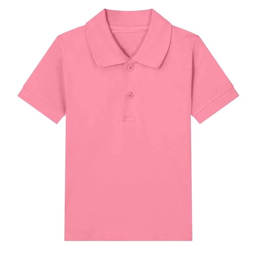 KIDSZJA Kinderkleidung für Mädchen, stilvoll, empfindliche Haut, einfarbig, klassisch, klassisch und bequem, trendiges Revers, Knopfleiste, Polo-Blusen, Schulveranstaltungen oder von KIDSZJA