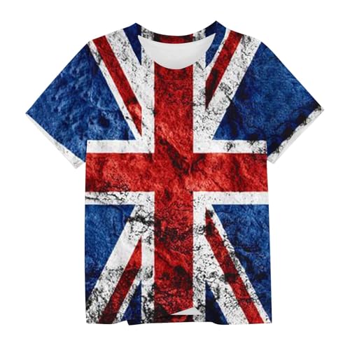 KIDSZJA Kinderkleidung für Mädchen, trendig, Streetwear, Geburtstag, Übernachtungen, Top, britische Flagge, Baumwoll-Shirt, UK-Flagge, Blusen, England, Fußball, Weltmeisterschaft, lockere Passform KIDSZJA Kinderkleidung für Mädchen, trendig, Streetwear, Geburtstag, Übernachtungen, Top, britische Flagge, Baumwoll-Shirt, UK-Flagge, Blusen, England, Fußball, Weltmeisterschaft, lockere Passform von KIDSZJA