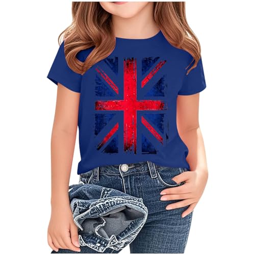KIDSZJA Kleidung für Teenager-Mädchen, Baumwolle, Freizeitkleidung, England-Fußball-WM-Oberteil, Rundhalsausschnitt, kurze Ärmel, Blusen, Großbritannien, weich, atmungsaktiv, Sommer, britische Flagge KIDSZJA Kleidung für Teenager-Mädchen, Baumwolle, Freizeitkleidung, England-Fußball-WM-Oberteil, Rundhalsausschnitt, kurze Ärmel, Blusen, Großbritannien, weich, atmungsaktiv, Sommer, britische Flagge von KIDSZJA