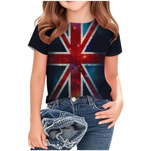 KIDSZJA Kleidung für Teenager-Mädchen, Oberteil, Union Jack, feuchtigkeitsableitend und schnell trocknend, leicht und atmungsaktiv, britische Flagge, Hemden, England, Fußball, Weltmeisterschaft KIDSZJA Kleidung für Teenager-Mädchen, Oberteil, Union Jack, feuchtigkeitsableitend und schnell trocknend, leicht und atmungsaktiv, britische Flagge, Hemden, England, Fußball, Weltmeisterschaft von KIDSZJA