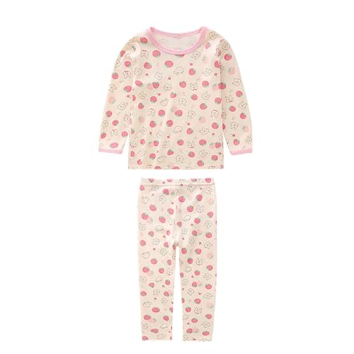 KIDSZJA Lounge-Sets für Mädchen, Großbritannien, Kinder-Pyjama, Erdbeer-Kleidung, zweiteiliges Outfit, Sommer, langärmelige T-Shirts und Hosen mit hoher Taille, Pyjama, Unterhemden, Nachtwäsche KIDSZJA Lounge-Sets für Mädchen, Großbritannien, Kinder-Pyjama, Erdbeer-Kleidung, zweiteiliges Outfit, Sommer, langärmelige T-Shirts und Hosen mit hoher Taille, Pyjama, Unterhemden, Nachtwäsche von KIDSZJA