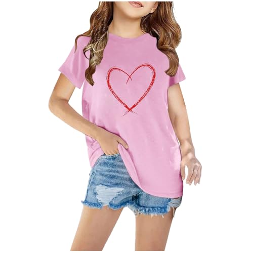 KIDSZJA Mädchen-Bluse, Longline, Tunika, super weich, atmungsaktiv, Herzform, Grafik-T-Shirt, Tanzkleidung, Gymnastik, Kostüm, Kleidung, Grundschul-Outfits, Kinder-Tops, Baumwolle, Schulanfang KIDSZJA Mädchen-Bluse, Longline, Tunika, super weich, atmungsaktiv, Herzform, Grafik-T-Shirt, Tanzkleidung, Gymnastik, Kostüm, Kleidung, Grundschul-Outfits, Kinder-Tops, Baumwolle, Schulanfang von KIDSZJA