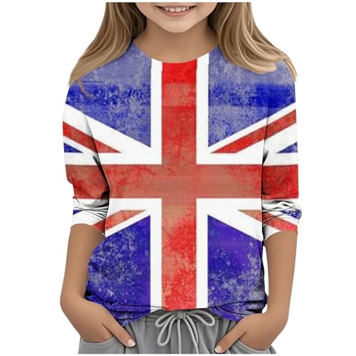 KIDSZJA Mädchen-Blusen-Shirt, superweich, atmungsaktiv, Union Jack, Kinder-Top, britische Flagge, Tanzkleidung, Gymnastik, Kostüm, Kleidung für Teenager, England, Fußball, Weltmeisterschaft, Baumwolle KIDSZJA Mädchen-Blusen-Shirt, superweich, atmungsaktiv, Union Jack, Kinder-Top, britische Flagge, Tanzkleidung, Gymnastik, Kostüm, Kleidung für Teenager, England, Fußball, Weltmeisterschaft, Baumwolle von KIDSZJA