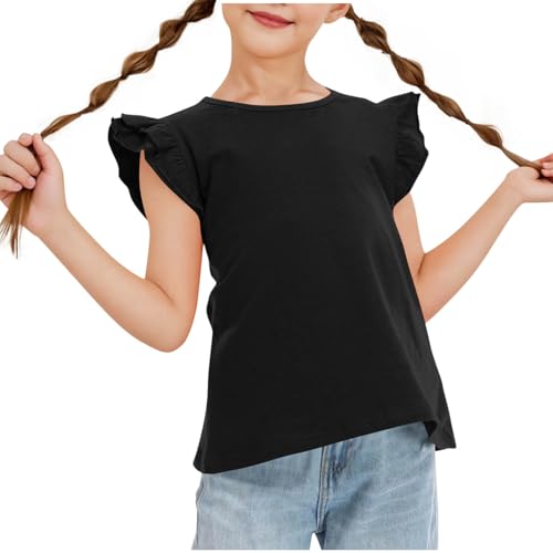 KIDSZJA Mädchen-Blusen mit Rundhalsausschnitt, langes Oberteil, Vorschule, Freizeitausflüge, kurze Ärmel, Kinderkleidung, Raglan-Tunika, Rüschenärmel, Baumwollhemden, UV-Schutz, LSF 50+, stilvoll KIDSZJA Mädchen-Blusen mit Rundhalsausschnitt, langes Oberteil, Vorschule, Freizeitausflüge, kurze Ärmel, Kinderkleidung, Raglan-Tunika, Rüschenärmel, Baumwollhemden, UV-Schutz, LSF 50+, stilvoll von KIDSZJA