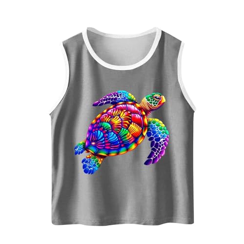KIDSZJA Mädchen-Cami-Top, lange Tunika, Rundhalsausschnitt, Tank-Top, lockere Passform, weiche und dehnbare Westen, Tanzen, Gymnastik, Alltag, Spielen, ärmelloses Hemd, Meeresschildkröte, bedruckt KIDSZJA Mädchen-Cami-Top, lange Tunika, Rundhalsausschnitt, Tank-Top, lockere Passform, weiche und dehnbare Westen, Tanzen, Gymnastik, Alltag, Spielen, ärmelloses Hemd, Meeresschildkröte, bedruckt von KIDSZJA