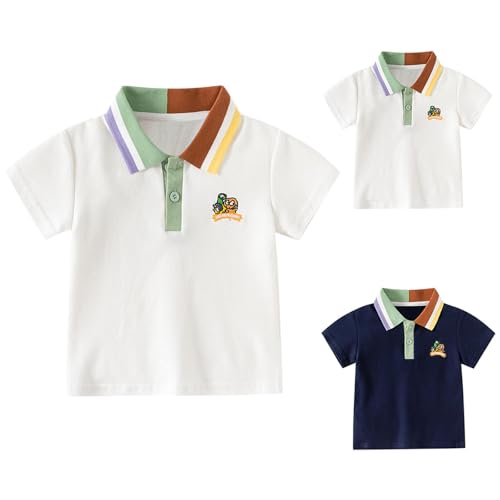KIDSZJA Mädchen-Hemd, Knöpfe, Outdoor, Spielen, Strand, Schule, Freizeitkleidung, Oberteil, kurze Ärmel, weiche Baumwolle, Freizeitkleidung, übergroße Polo-Shirts, Revers, Blusen, Stehkragen KIDSZJA Mädchen-Hemd, Knöpfe, Outdoor, Spielen, Strand, Schule, Freizeitkleidung, Oberteil, kurze Ärmel, weiche Baumwolle, Freizeitkleidung, übergroße Polo-Shirts, Revers, Blusen, Stehkragen von KIDSZJA